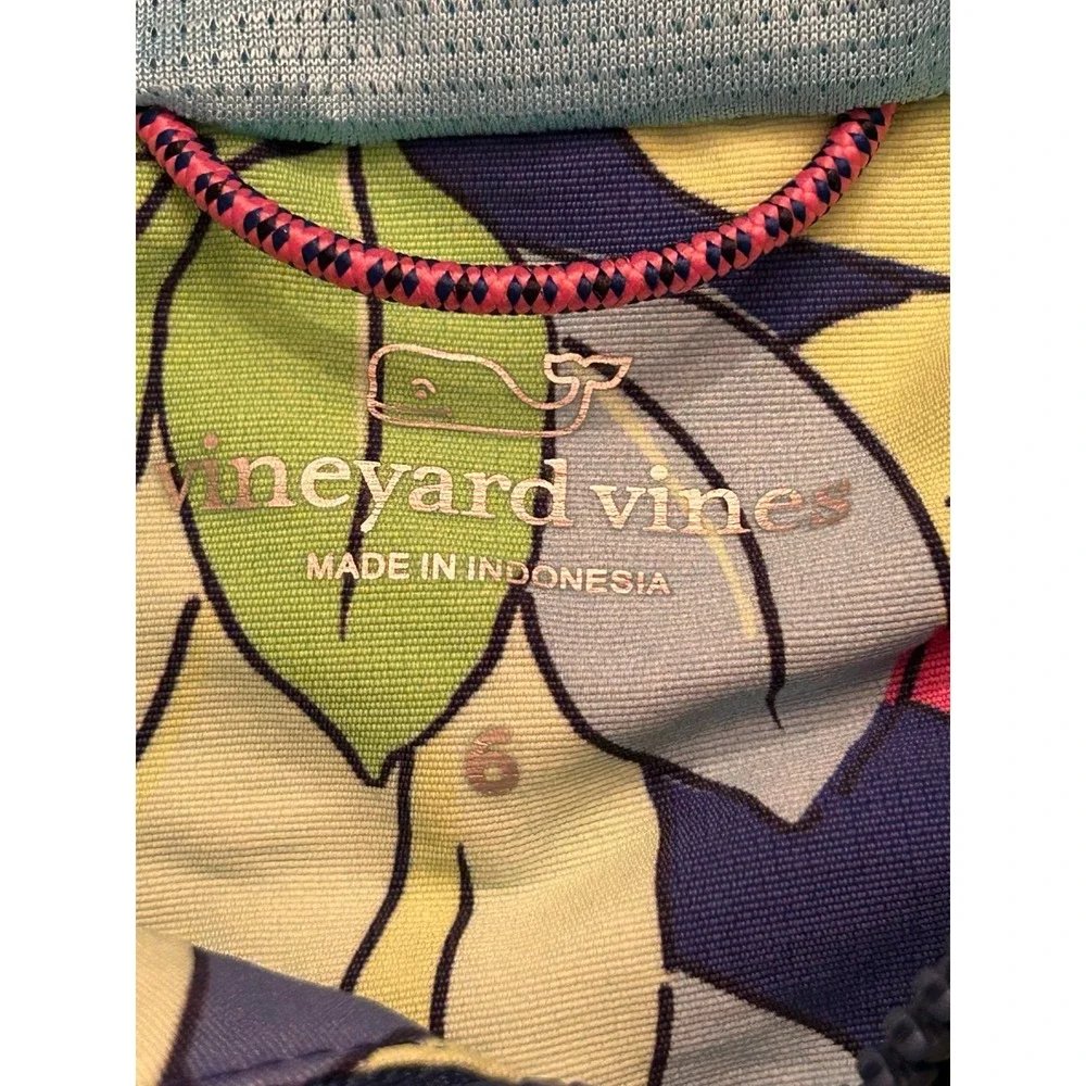 Cc25 Vineyard Vines La Palmerie Island‎ Anorak rain jacket sz 6 boys kids